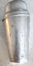 Ovaltine aluminum milk shaker from the 1930s