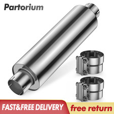 Heavy Duty 5 In 5 Out Diesel Exhaust Muffler 30 Straight Through Stainless Heavy Duty 5 In 5 Out Diesel Exhaust Muffler 30 Straight Through Stainless