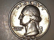 1965 1966 1967 Washington Quarters 25c No Mint Mark US Old Coin (#1) Lot of 3