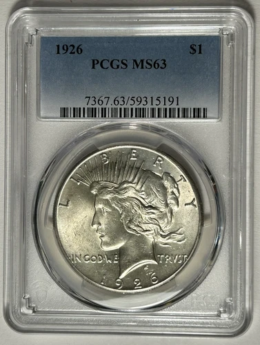 1926 PEACE DOLLAR PCGS MS 63