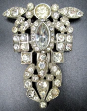 DOCTOR DRESS Sparkling Ice Rhinestone Vintage Dress Clip