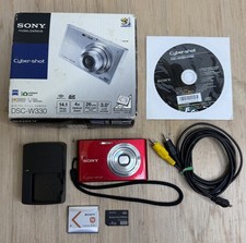 SONY CYBER-SHOT DSC-W330 RED DIGITAL CAMERA 1...
