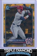 2025 Bowman Draft Chrome Sapphire 1st Eli Willits Prospect Gold Refr #25/50 Z840
