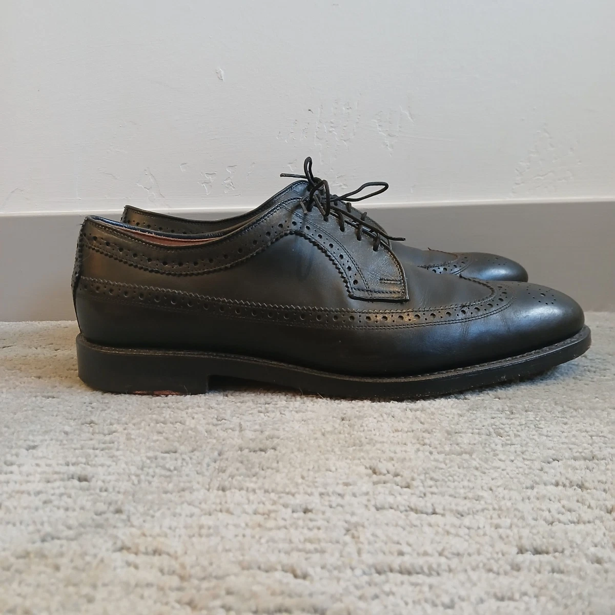 Ralph Lauren Marlow Cordovan Wingtip Brogue Dress Shoes Mens 9 D Brown 815121982 Ralph Lauren Solid Wingtip Dress Shoes for Men for sale | eBay main image 3