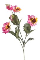 artplants Deko Zweig StiefmüTterchen Skaila, Rosa-Gelb, 55Cm