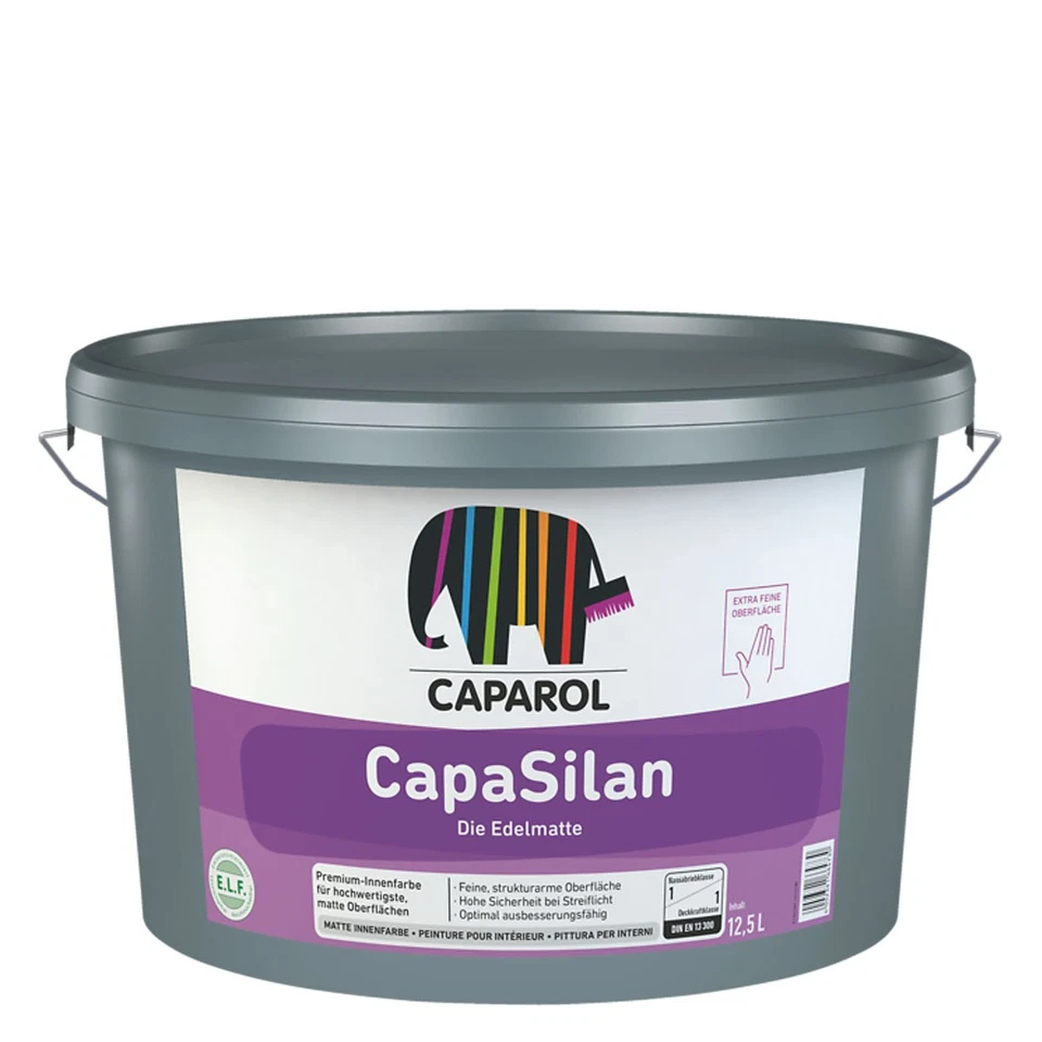 Caparol CapaSilan 12,5L weiß, hochdeckende Wandfarbe, Dispersionsfarbe - Bild 1 von 1