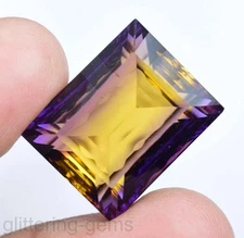 Premium Flawless Bi-Color Ametrine 31.65 Ct Princess Natural Untreated Gems 5DNP