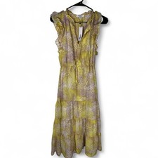 BB Dakota by Steve Madden Dream Girl Animal Print Midi Dress Size XS