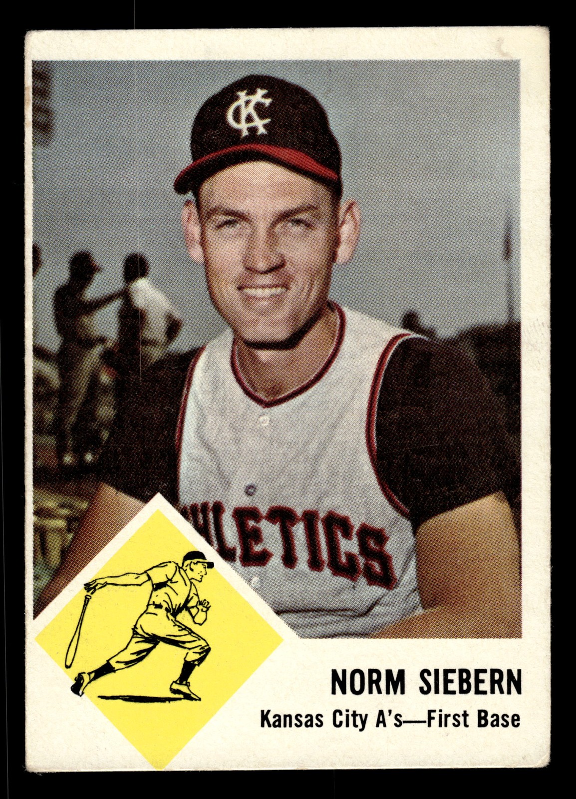 1963 Fleer Norm Siebern #17 - Kansas City Athletics - VG