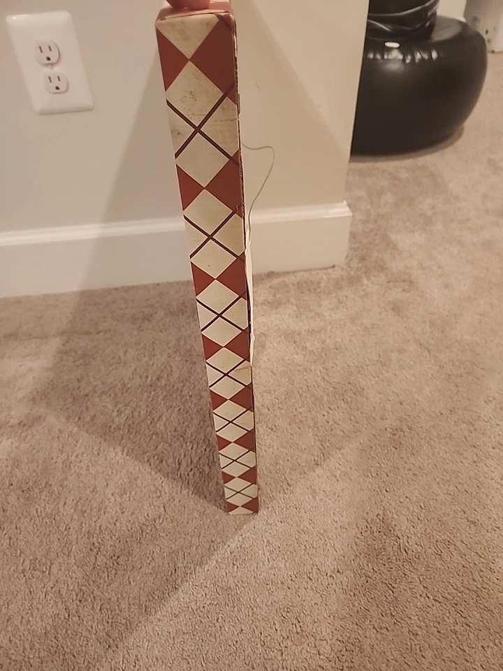 Cuadro en lienzo calcetín mono habitación bebé pintura rojo y gris 20"x20" guardería Foto 4 de 4