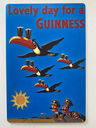 Guinness Beer Metal Sign - Lovely Day For A Guinness Retro Vintage Irish Stout