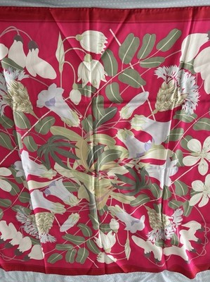 Hermes Vintage Flora Graeca Vintage Silk Scarf By Niki Goulandris