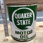 Quaker State Motor Oil Advertising Can Green White Gas & Oil Theme — photo 2
