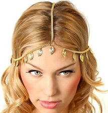 Silver Leaf Head Chain for Women Silver Headpiece Bohemian Gypsy Bride READ