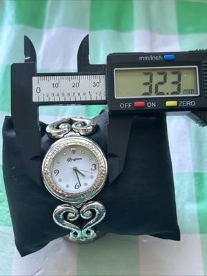 Brighton Genoa Heart Link Bracelet Watch Silver Tone Quartz Women\'s Working New]Brighton BRIGHTON W41120 GENOA HEART TIMEPIECE SILVER  main image 3