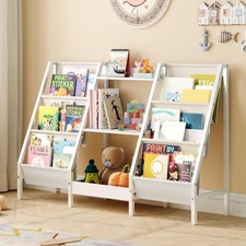 Kids Bookshelf and Toy Organizer, 3-Tier Bookshelf for Kids, Sturdy Kid Bookc...