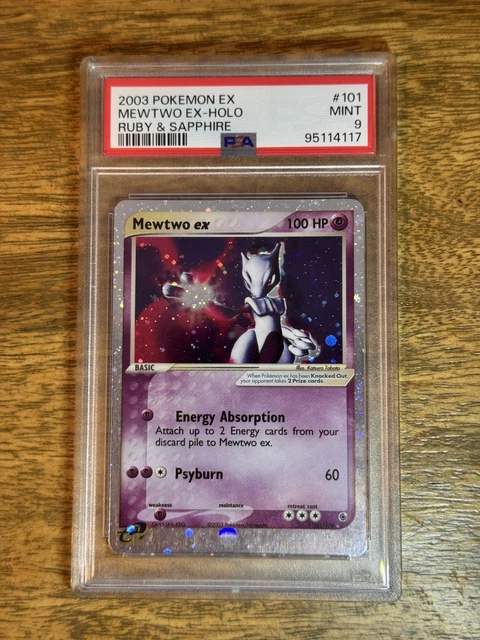 MEWTWO EX 2003 POKEMON EX RUBY & SAPPHIRE #101 MINT PSA 9 