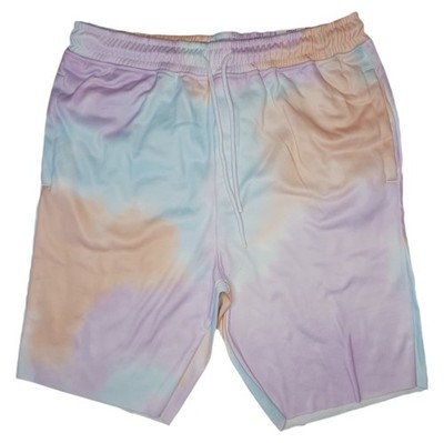 Rue 21 Mens XL Sweat Shorts Pink & Blue Athletic Knee Adjustable + Pockets READ
