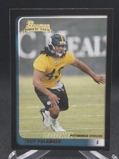 2003 Topps Bowman Troy Polamalu ROOKIE CARD HOF Steelers RC!. rookie card picture