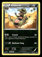 Pokemon TCG Krokorok Darkness Uncommon XY Base Set 70/146 MP