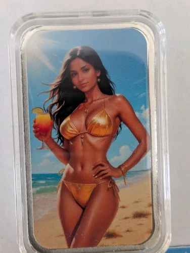 Bullion Baddies Solar Sienna 1oz .999 Fine Silver Bar