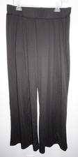 Shein Curve Black Wide Leg Pleated Pants Womens Sz 2XL Pull On Elastic Waist Hi