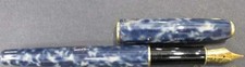 Parker Sonnet Fountain Pen 18K Gold Nib Blue Marble Lacquer GT France