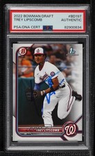PSA/DNA 2022 Bowman Draft Trey Lipscomb PSA/DNA Authentic Card & Auto w5p
