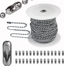 Ball Bead Chain, 55Ft Stainless Steel Chain Ball Chain Necklace Bulk