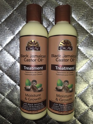 Okay Black Jamaica Castor Oil Treatment Moiture & Growth 8 fl oz Sealed Lot Of 2