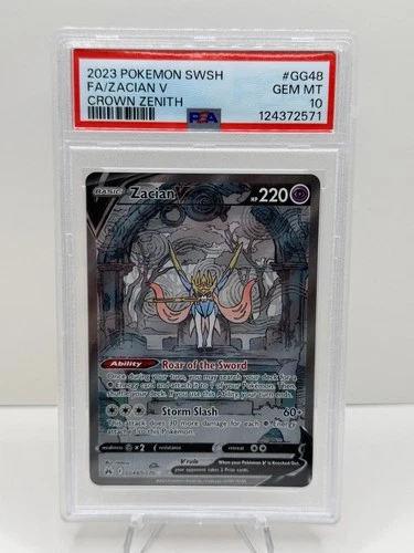 Pokemon Zacian V GG48/GG70 PSA 10 Crown Zenith Galarian Gallery English Holofoil
