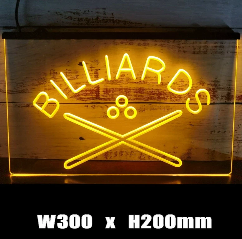 Pool table on sale neon sign