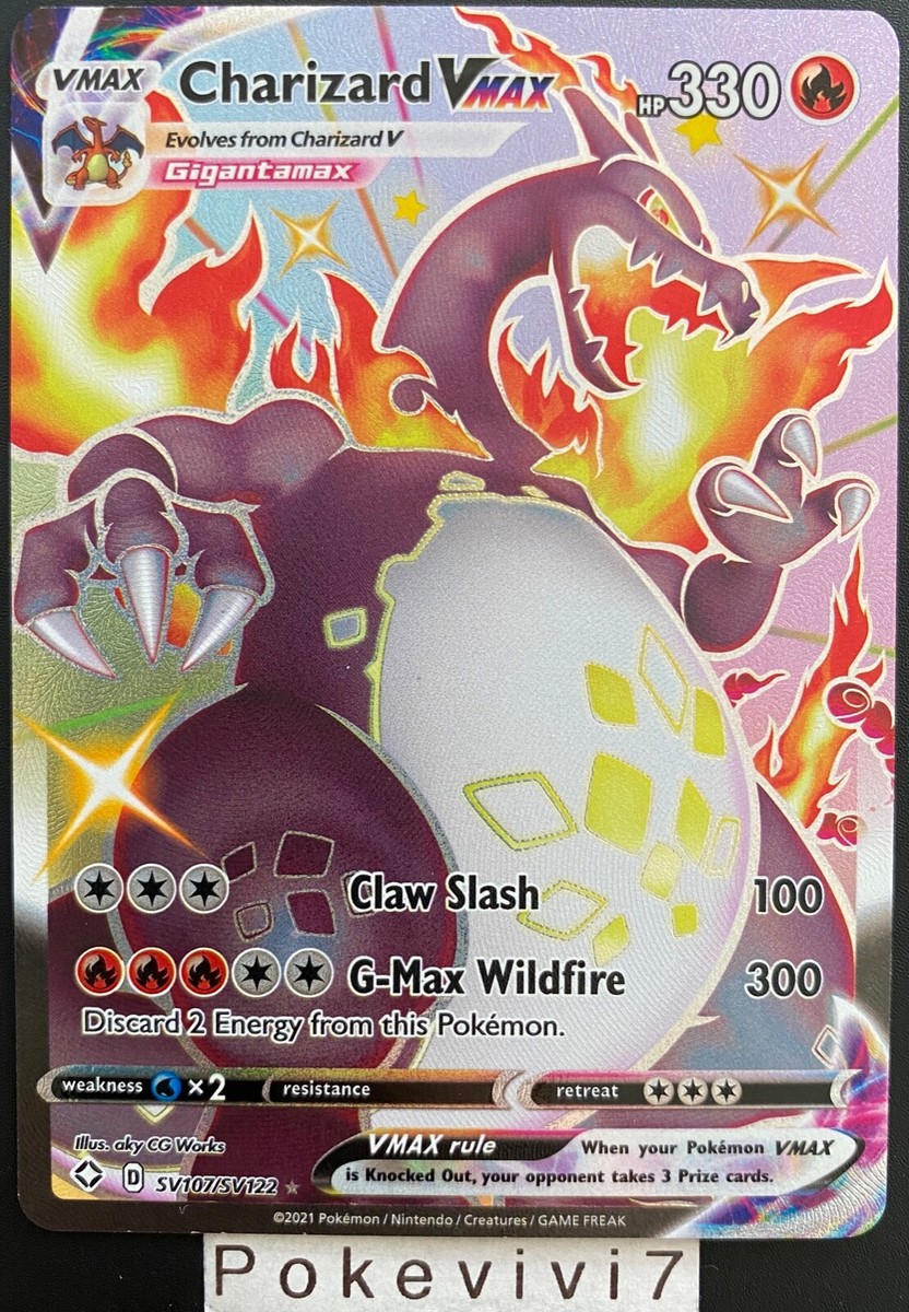 Carte Pokemon CHARIZARD SV107/SV122 VMAX SHINY SHINING FATES
