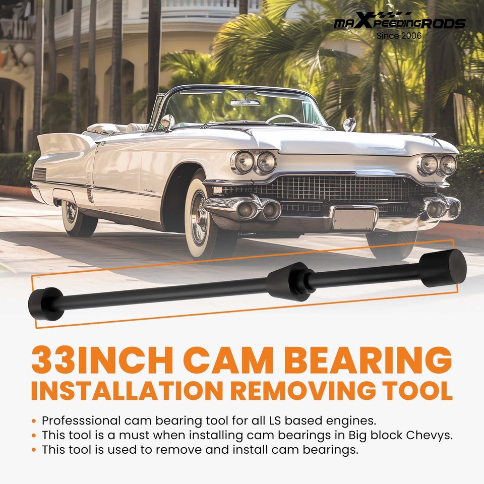 Cam Bearing Tool For Chevy/GM LS Engines (LS1, LS2, LS3, LS6, LQ9) - Installation & Removal