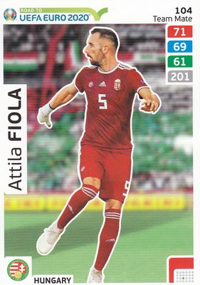 Panini-Adrenalyn XL-Road to Euro 2020-Attila Fiola-Hongrie ...