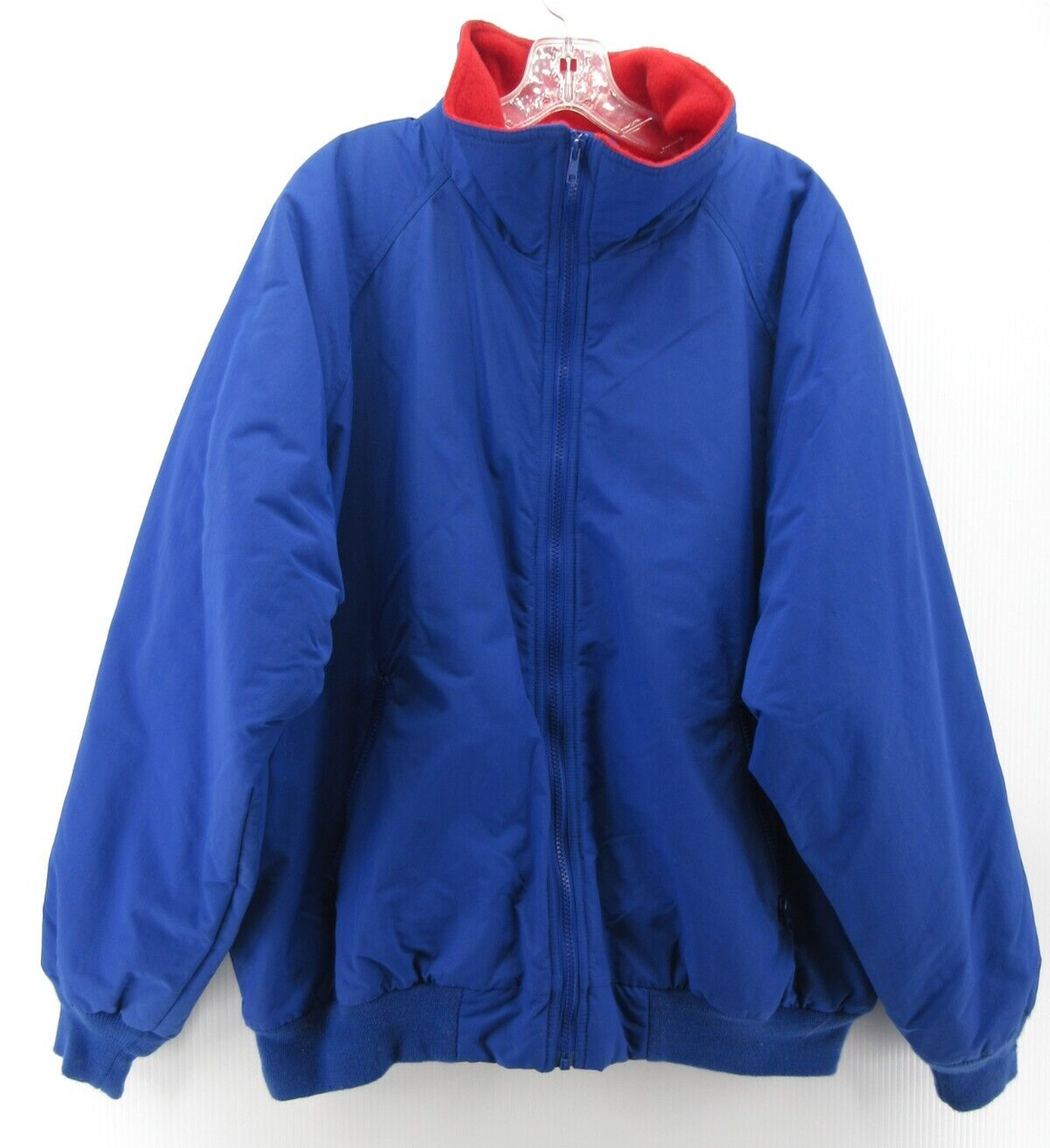 VINTAGE St Johns Bay Jacket Men Large Blue Bomber Windbreaker