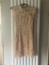 Sans Souci Ladies Pink Lace Cut Out Dress Size Small