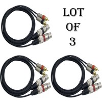 Lot Of (3) Pyle Pprcx05 Dual Audio Link Cable Xlr Female To Rca Male 5ft. Each on sale Lot Of (3) Pyle Pprcx05 Dual Audio Link Cable Xlr Female To Rca Male 5ft. Each on sale
