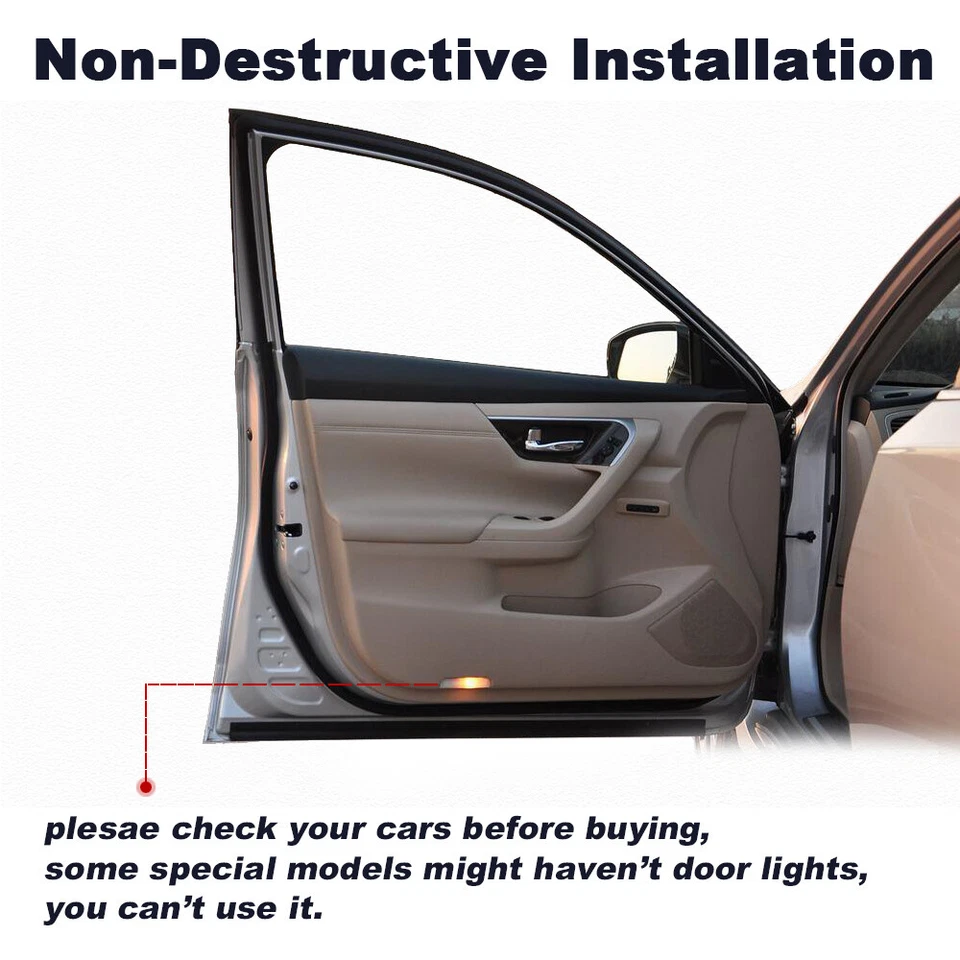 Car LED Door Light Step Laser Courtesy Ghost Shadow Lamp For MAZDA 6 8 RX-8 CX-9 - Image 3 of 4