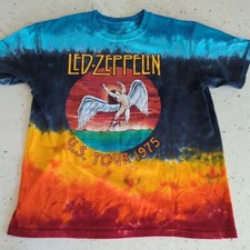 Official Led Zeppelin Shirt Size Small Tye Dye Pink Floyd Deep Purple