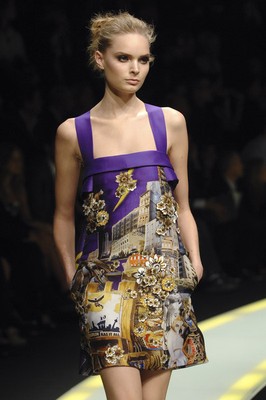 versace purple dress
