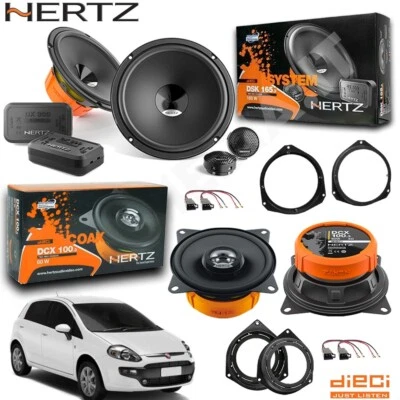 Kit 6 Casse Altoparlanti Hertz Anteriore e Posteriore per Fiat Grande Punto