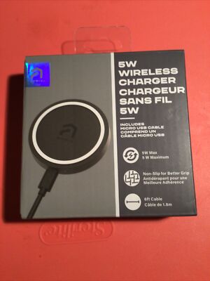 Atrix 5W Wireless Charger 6ft QI Compatible, New Sealed