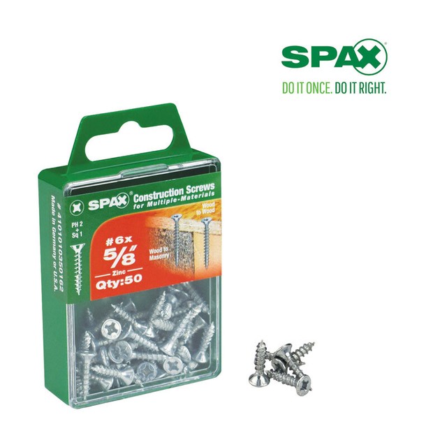SCRW SPAX FH 6X5/8ZNBX50 by SPAX MfrPartNo 4101010350162 PartNo ...