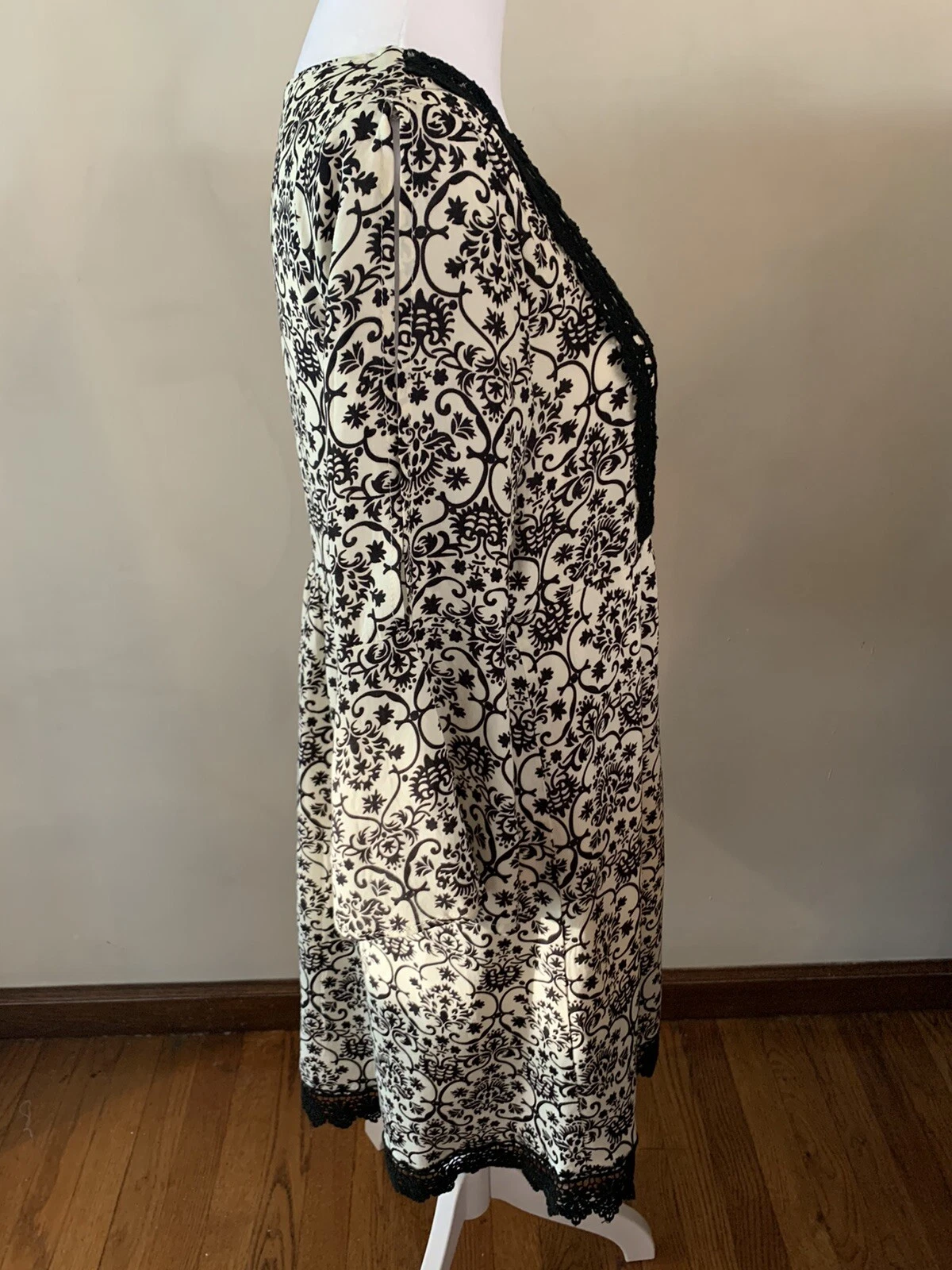 VETEMENTS Abito Jodifl lunghezza ginocchio donna S boho cottagecore contadino prateria nappe pizzo