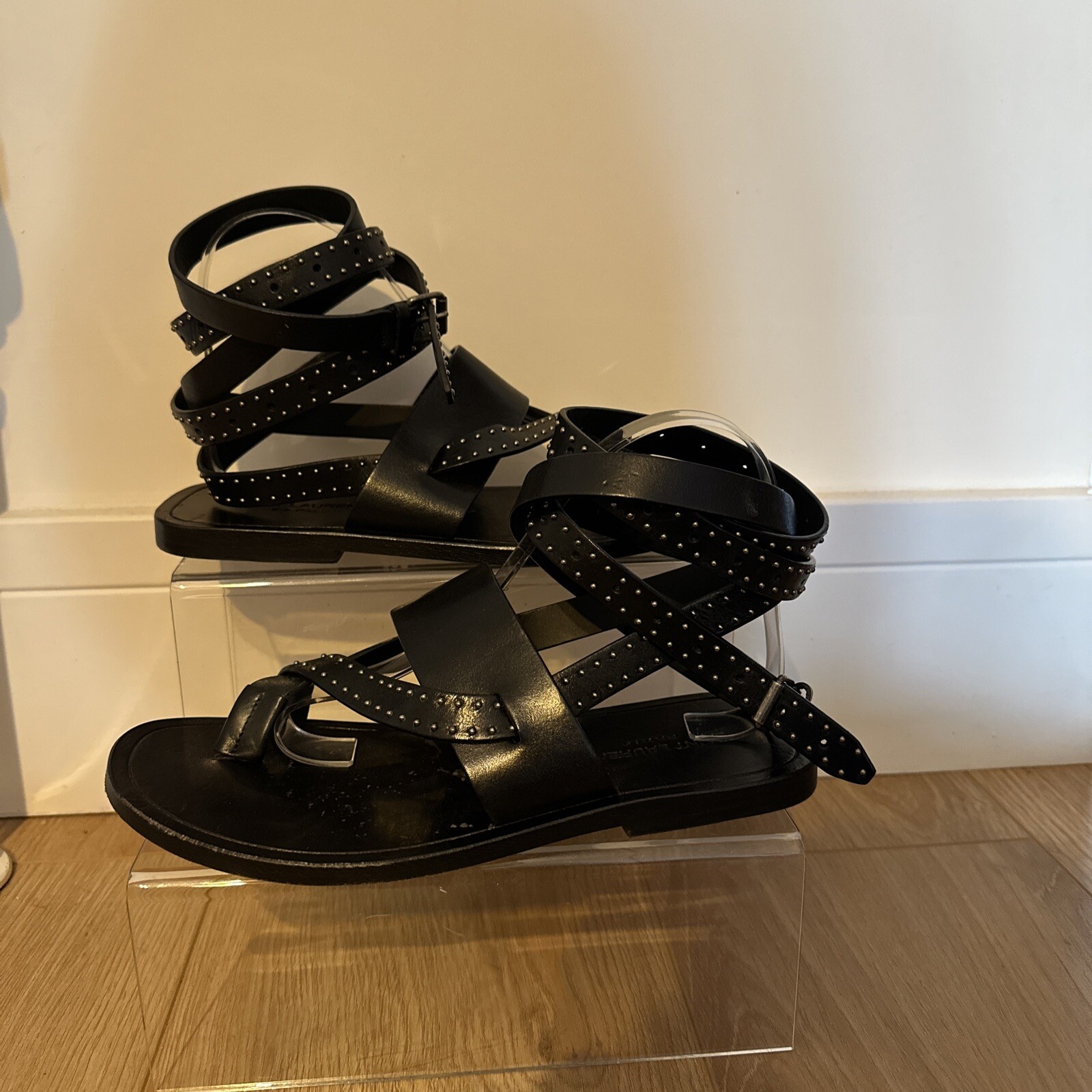 Sandali con cinturini in pelle Once Saint Laurent taglia 37