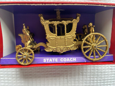 Vintage Halbmond Spielzeug Druckguss Queen Elizabeth II 1977 Jubiläum Staatsbus Nr. 1303
