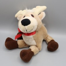 Vintage 10  Reindeer Plush Stuffed Animal Deer 1983 Wallace Berrie  Co Toy