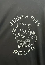 Guinea Pig Sanctuary Swag Black Rocks Drummer T-shirt Size 2X Next Level Cotton