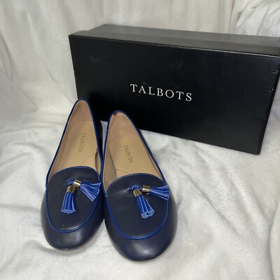 Talbots Smashing6 Talbots Indigo Blue Zaza Flats, Size 8M | eBay